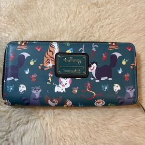 Loungefly Disney Princess Sidekicks All Over Print Zipper Wallet